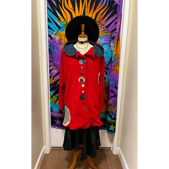 🌈 Amazing fleece patchwork art jacket - Picture 13 of 13